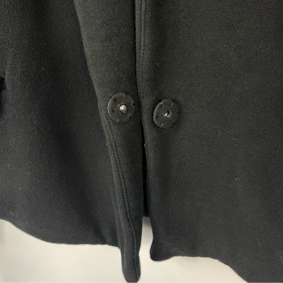 James Perse Los Angeles Cropped Fleece Sweatshirt Coat Jacket Blazer Black 2 M - Picture 12 of 16